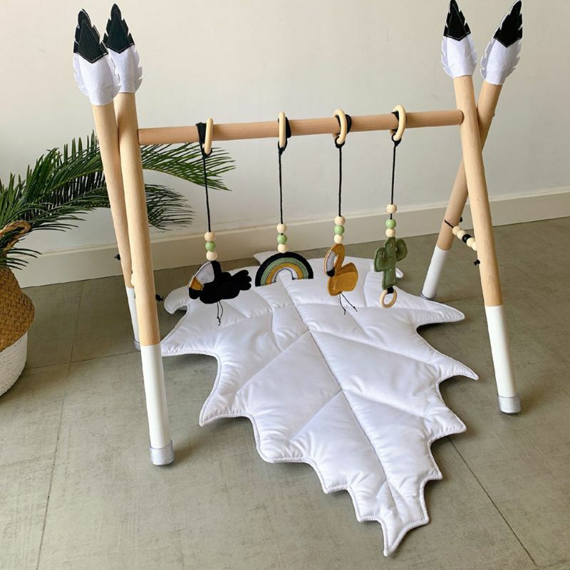 Y4UD – tapis d'escalade pour bébé, couverture de jeu pour bébé, feuilles d'arbre, tapis de sol en coton doux