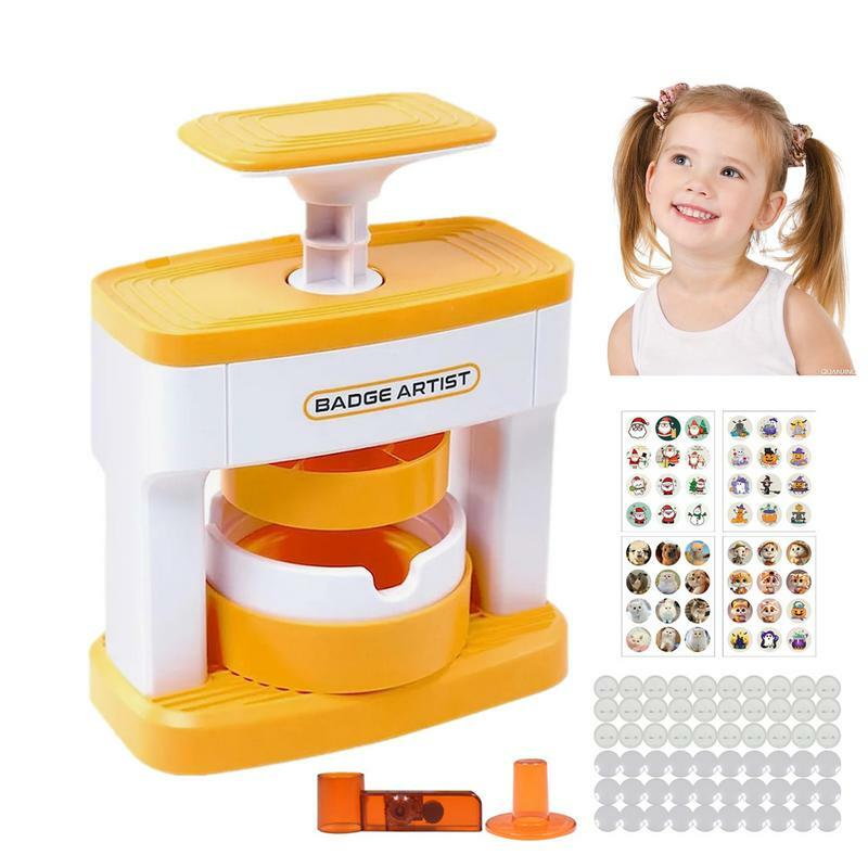 Badge Making Kit For Kids Button Badge Presser DIY Activity With 48 Badges Creative Educational DIY Craft Toy Set For Boys Girls