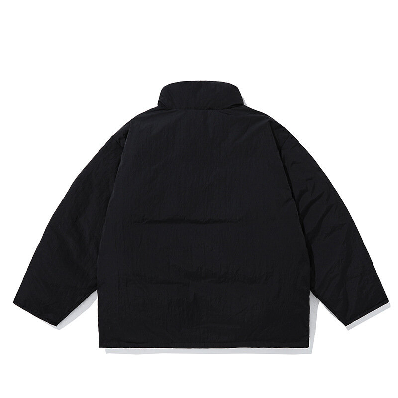 無地のジャケット,冬用,光沢のある3次元パッチポケットカラー,シャツジャケット,日本のトレンド,ルーズ