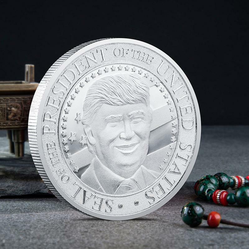 2024 presidente Donald Coin da collezione Trump moneta placcata in oro Eagle moneta commemorativa America di nuovo tifosi sfida moneta
