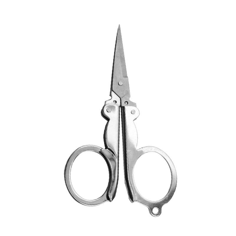 Stainless Steel Foldable Sissors Portable Student Handmade Crafts Scissors Stationery Office DIY School Supplies
