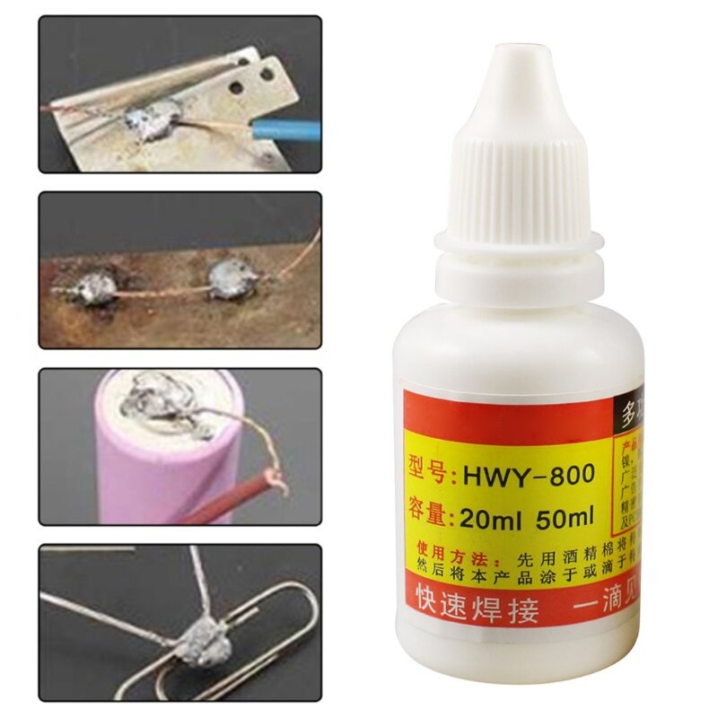 20ml Powerful Rosin Soldering Agent No-clean Flux Stainless Steel White Plate Iron 18650 Battery Welding Water Liquid G6KA