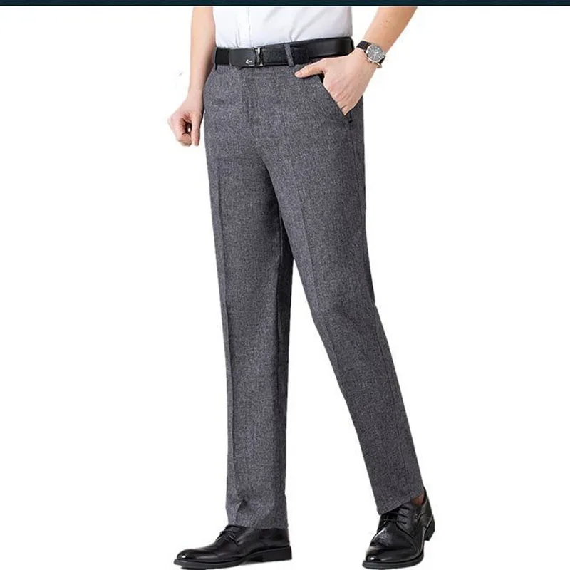 Pantalones informales de lino para hombre, calzas antiarrugas de Color sólido, cómodas, combina con todo, estilo fino, negocios, novedad de verano