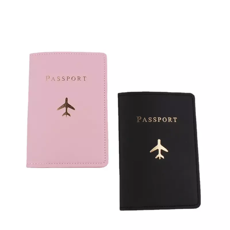 2023 Lover Couple Passport Cover Hot Stamping Simple Plane Women Men Travel Wedding Passport Cover Holder Fashion Wedding Gift