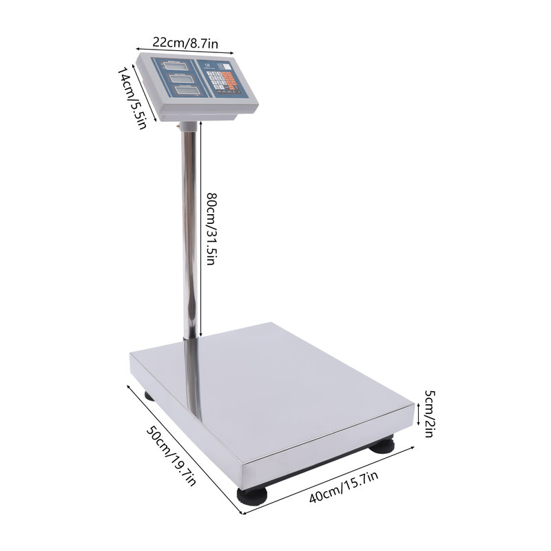 Digital Platform Scale for Shipping Mailing, Weight Scale, 660lbs, Platform for Weighing Package, Mailing Postal