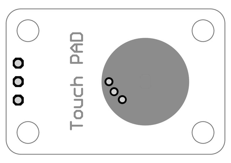 Touch button with white light in the middle Can matched with touch bullets with holes RH6030 Compatible Touch Key Module
