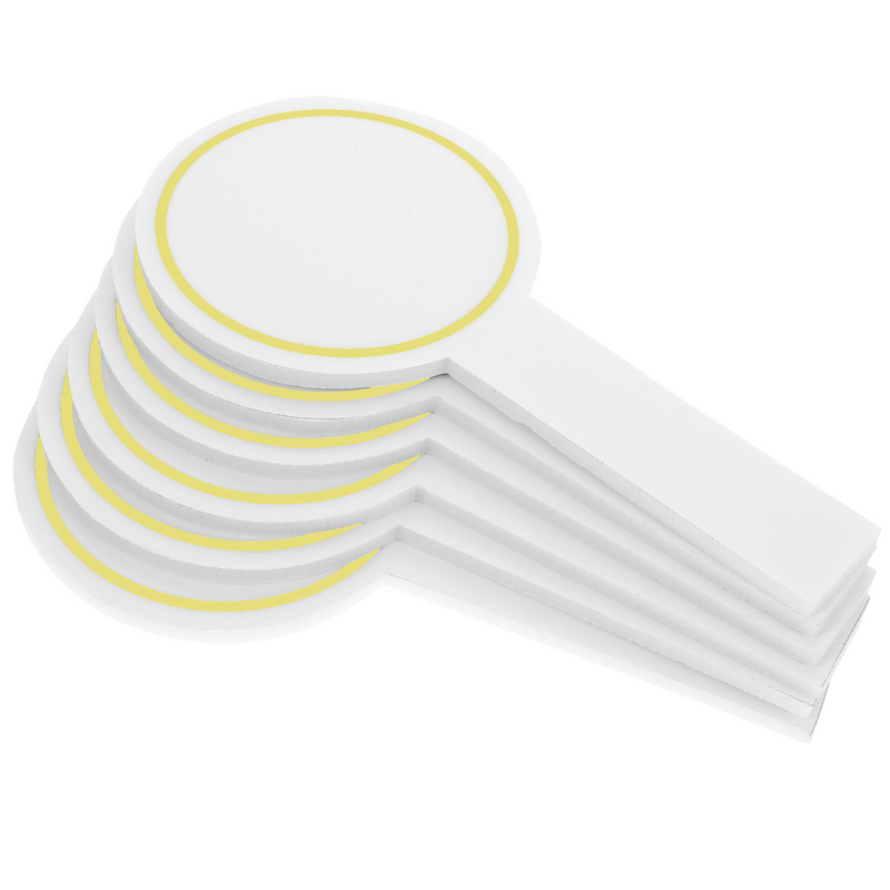 6 pezzi tabellone segnapunti lavagna bianca per studenti cancella Mini lavagne su un lato pagaie per aste in schiuma vuota portatile