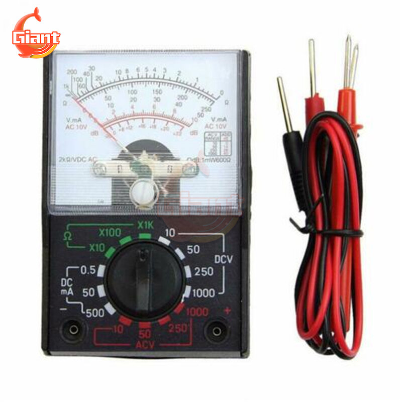MF-110A AC/DC Analog Multimeter Needle Pointer Type Universal Voltmeter Ammeter Portable Voltage Current OHM Resistance Tester