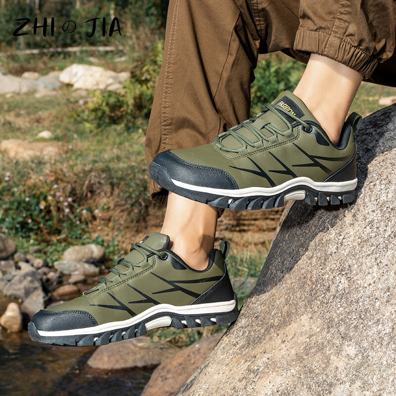 Nuove grandi scarpe da uomo Casual all'aperto scarpe da trekking e alpinismo scarpe da ginnastica antiscivolo in pelle moda primavera autunno calzature