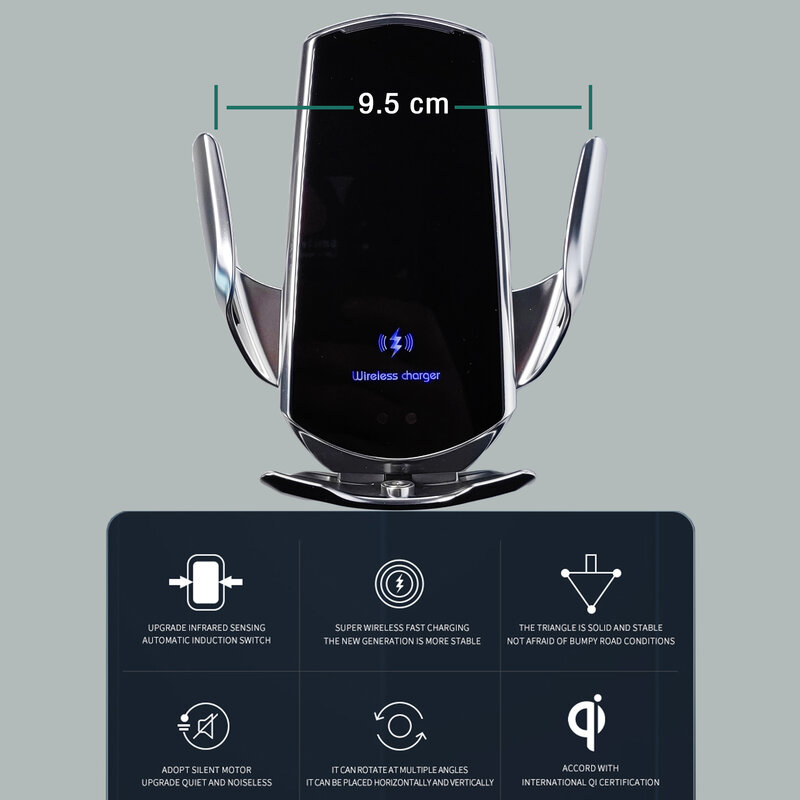 Автомобильный держатель для телефона для Peugeot 2008 2020 2021 2022, мультимедийный экран с фиксированным основанием, беспроводная Подставка для зарядки, автомобильный держатель