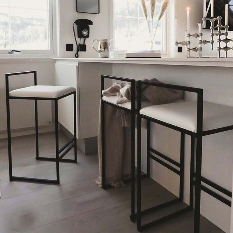 Taburete de Bar nórdico, silla Simple minimalista para beber en Bar, restaurante, sala de estar, Muebles personalizados, alta