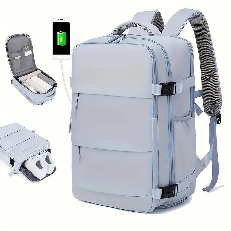 Torba damska wielofunkcyjny plecak podróżna o dużej pojemności z wielowarstwowym oddzielne kieszenie na suche i mokre rzeczy do przechowywania butów wodoodporna
