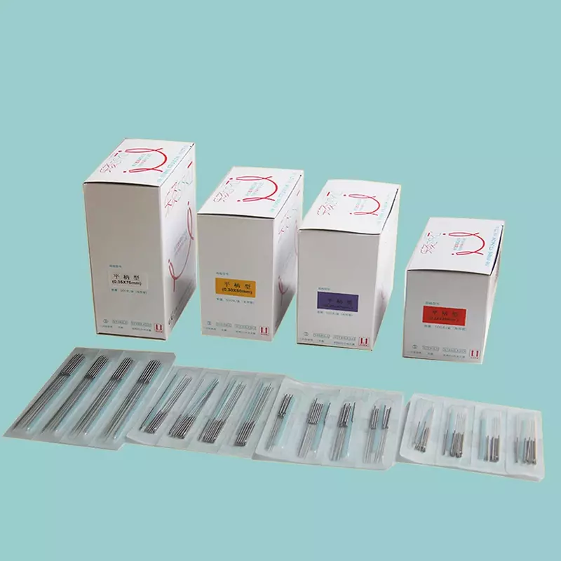 Eaku-agujas de acupuntura estériles, masajeador corporal de belleza con FDA/CE, 0,16/0,18/0,20/0,22/0,25mm, 500 piezas, novedad