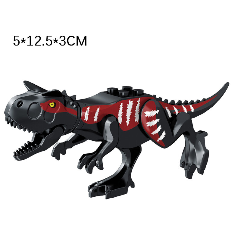 Blok Bangunan Dinosaurus Jurassic Indominus Rex DIY Model Figur Aksi Tyrannosaurus Mainan Anak-anak Hewan Hadiah Natal