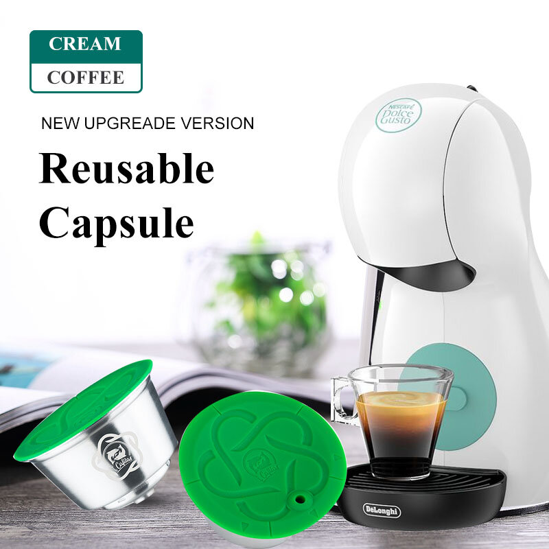 Icafila kapsul kopi Dolce Gusto yang dapat digunakan kembali plastik ketiga yang dapat diisi ulang kapsul kopi Dolce Gusto cocok untuk mesin kopi Nescafe