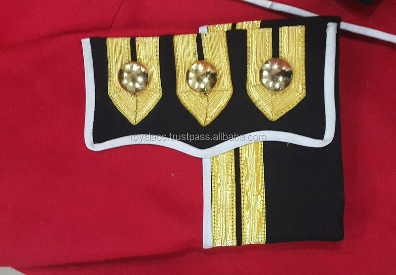 Królewska marines lekka tunika piechoty brytyjska szkocka straż mundur czerwona wełna gorąca wyprzedaż niestandardowa tania cena wysoka jakość