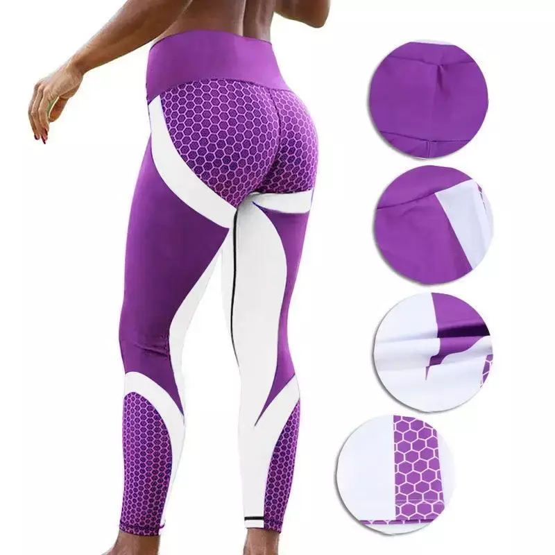 Yoga Calças com Impressão Digital, Leggings de Cintura Alta, Slim Fit, Hip Lifting, Lazer e Fitness, Quente, 271004007