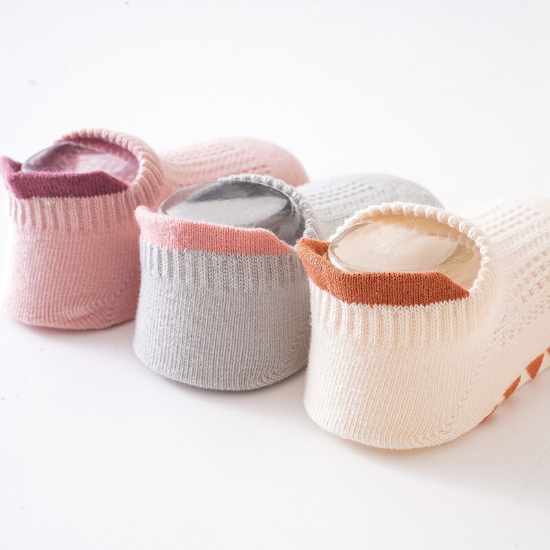 Нескользящие летние детские носки для новорожденных, 3 пары/упаковка