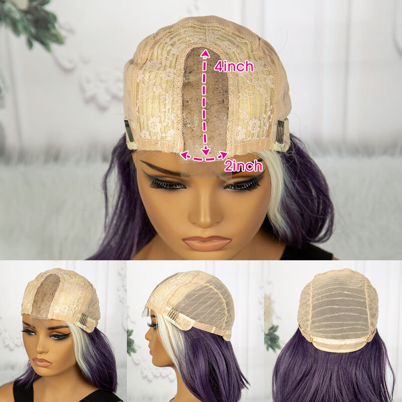 Parrucche corte diritte per le donne moda parrucca sintetica resistente al calore per capelli Cosplay Party