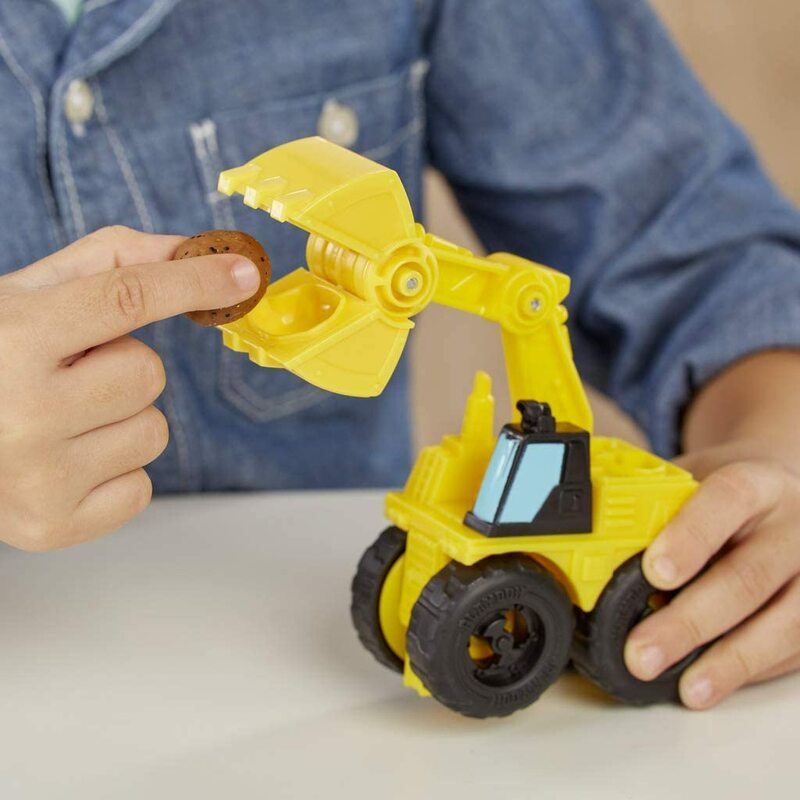 Play-doh – travailler dur pour créer des matériaux de construction tels que des pierres, des pelles et des tuyaux avec Bulldozer et Dipper N
