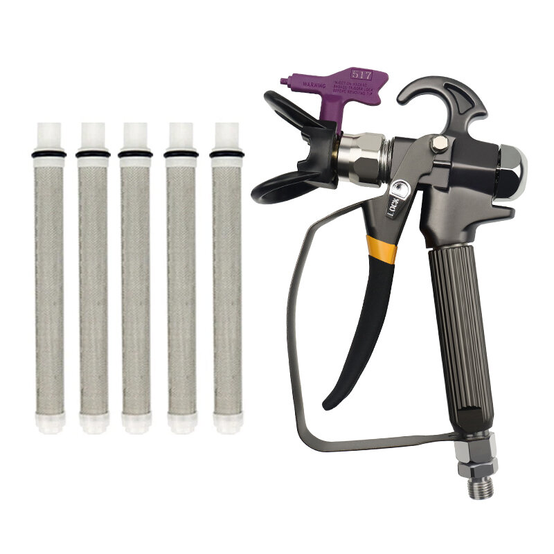 New High Quality Airless Spray Gun,Filter For Electric Airless Paint Sprayers With 517 Spray Tip with 5 Filters