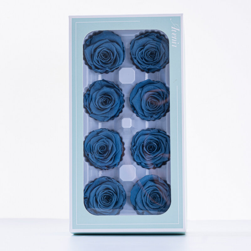 Natural Preserved Flower B-Class 4-5CM8 Pack, Eternal Rose, Valentine's Day Gift, Christmas and Mother's Day Plot, DIY Gift