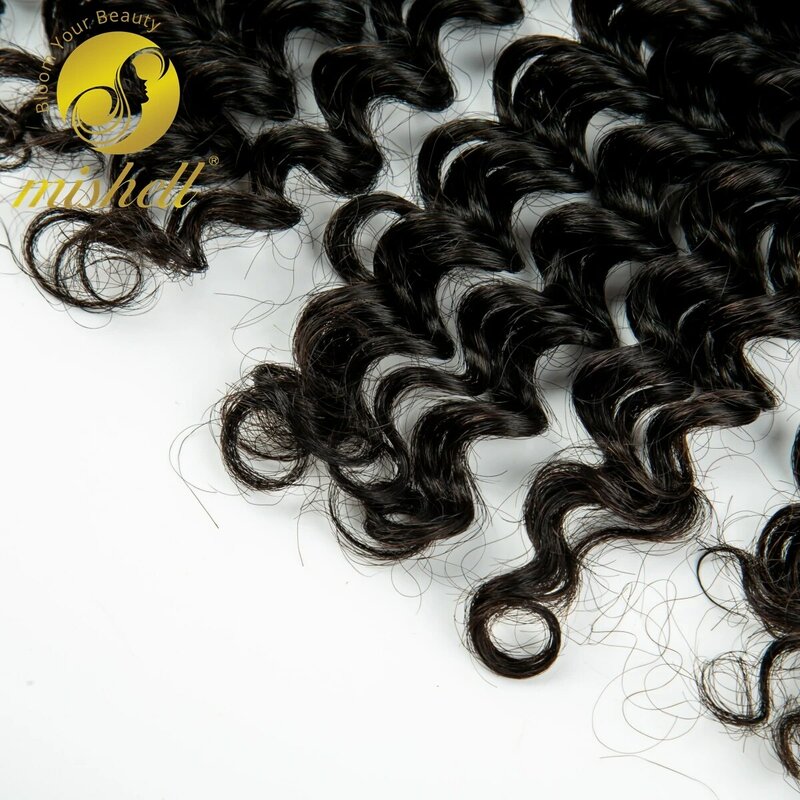Vingin-編組用の天然の深い波の人間の髪の毛,バルエクステンション,処理なし,横糸,人毛100%,26インチ,28インチ