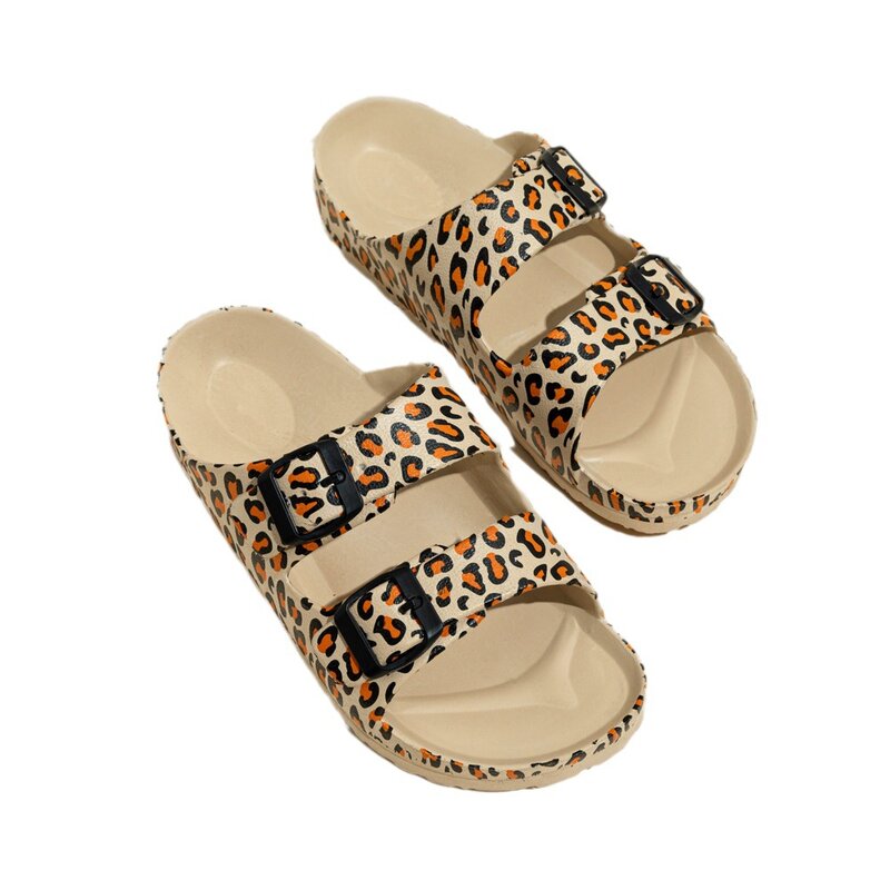 Sandals for Women and Men - Pillow Slippers - Double Buckle Adjustable Slides - EVA Flat Sandals