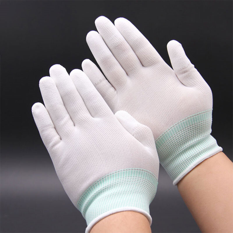 Anti statische esd elektronische arbeits handschuhe pu finger pc rutsch fest für garten