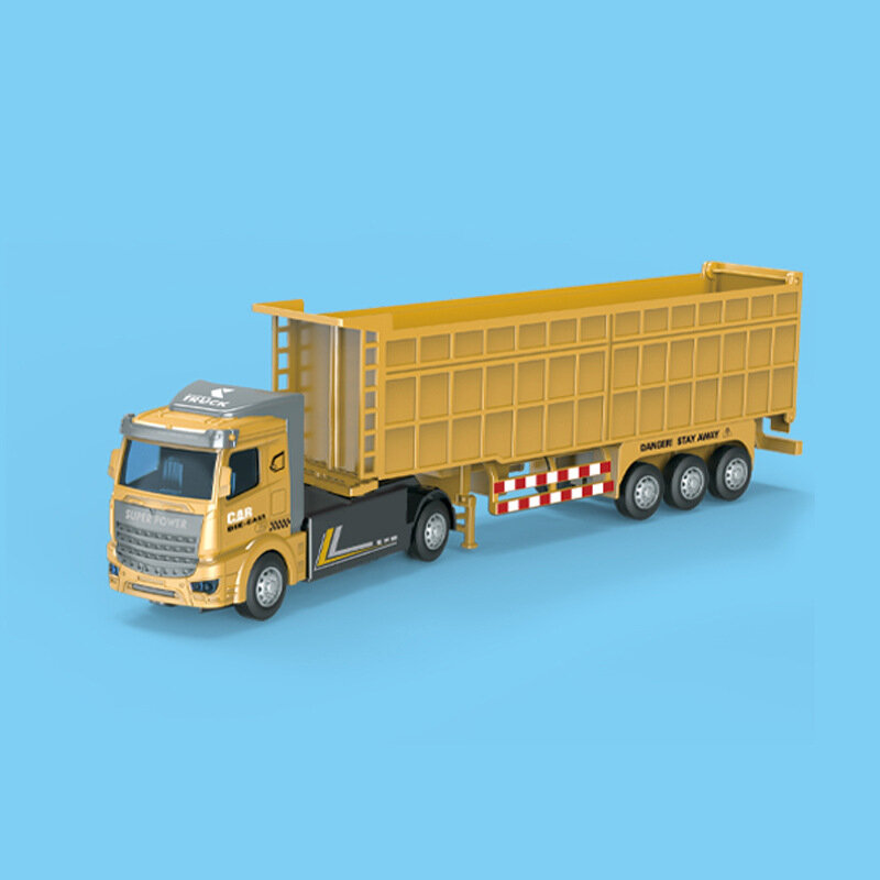 Bouwkundig Voertuig Speelgoed Pull-Back Gelegeerd Locomotief Transport Vrachtwagen Tankwagen Model Speelgoed Voor Kinderen Cadeau B187