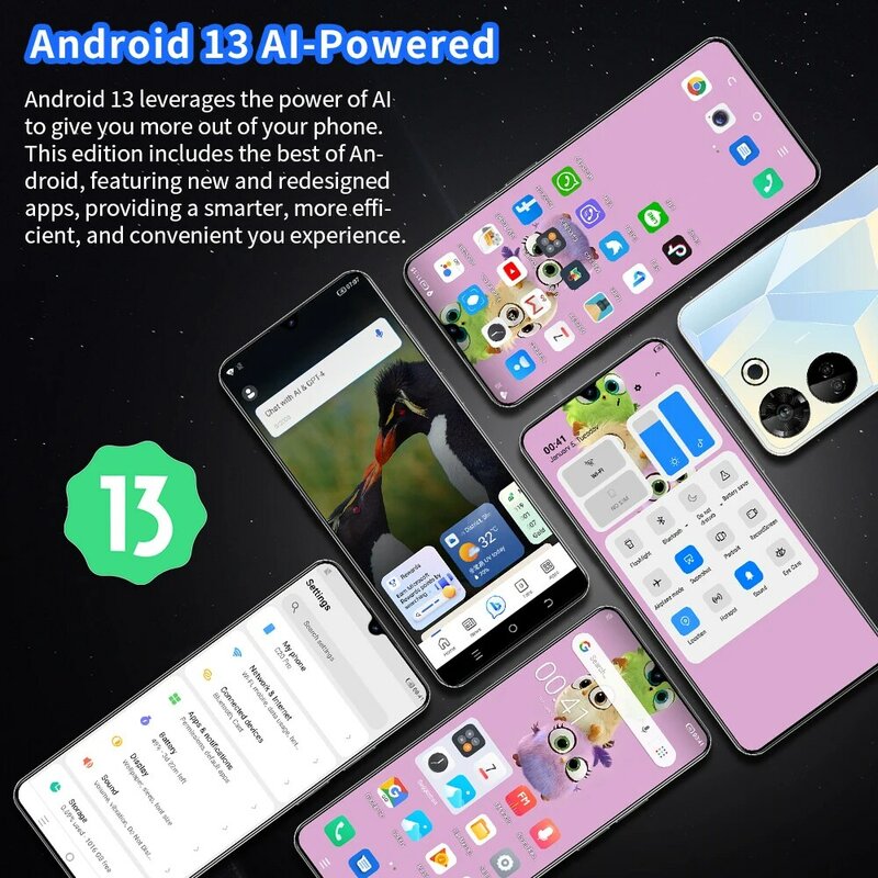 Smartphone Qualcomm8 Gen 2 C20 Pro, Android 13, Tela de 6,8 ", Smart Phone, 16 GB + 1TB, 8000mAh, 50 + 108MP, 4G, Rede 5G, Celulares