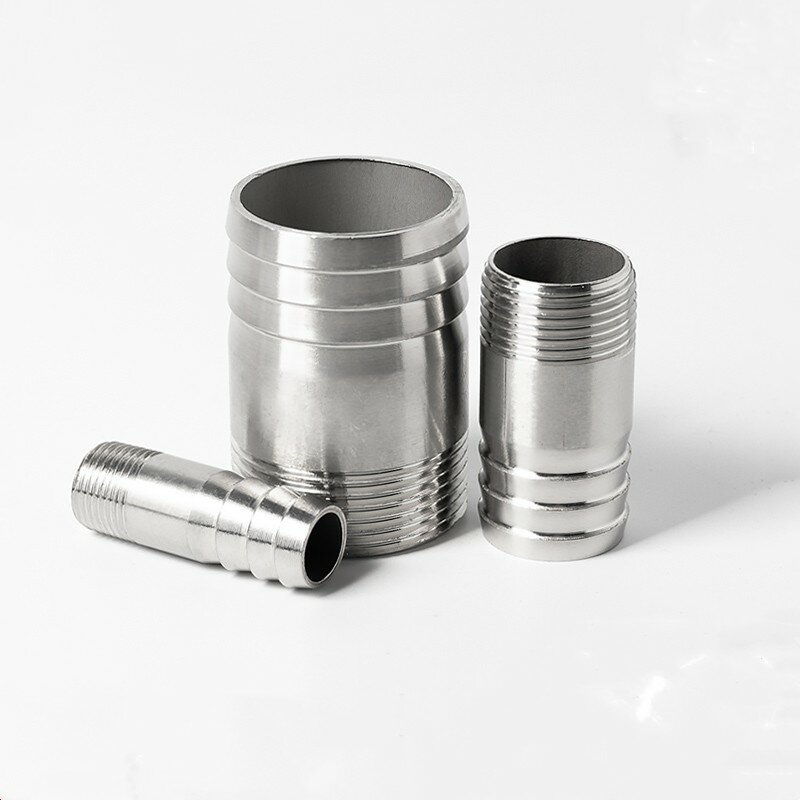 1/8“1/4“3/8“1/2 BSP Male Thread Hose Tail Barb 304 Stainless Steel Threaded Pipe Fitting Connector Coupler For Water Oil Air
