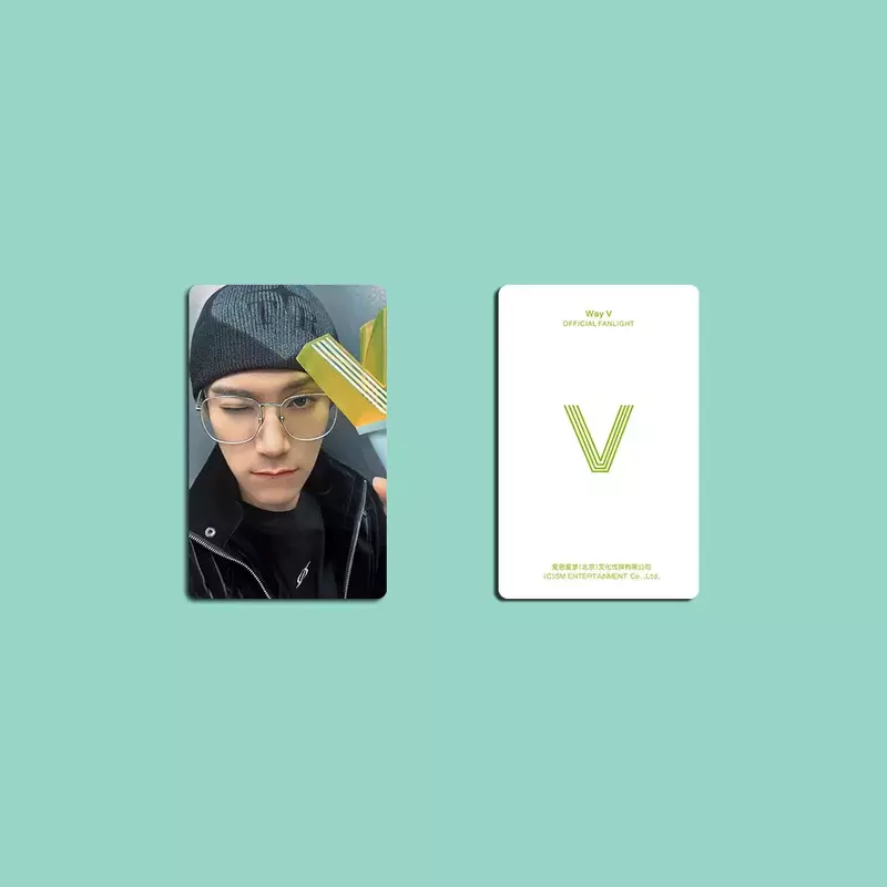 9ชิ้น/เซ็ต kpop wayv lightstick photocard LOMO Card Kun TEN winwin hendery Yangyang การ์ดสองด้านของขวัญ