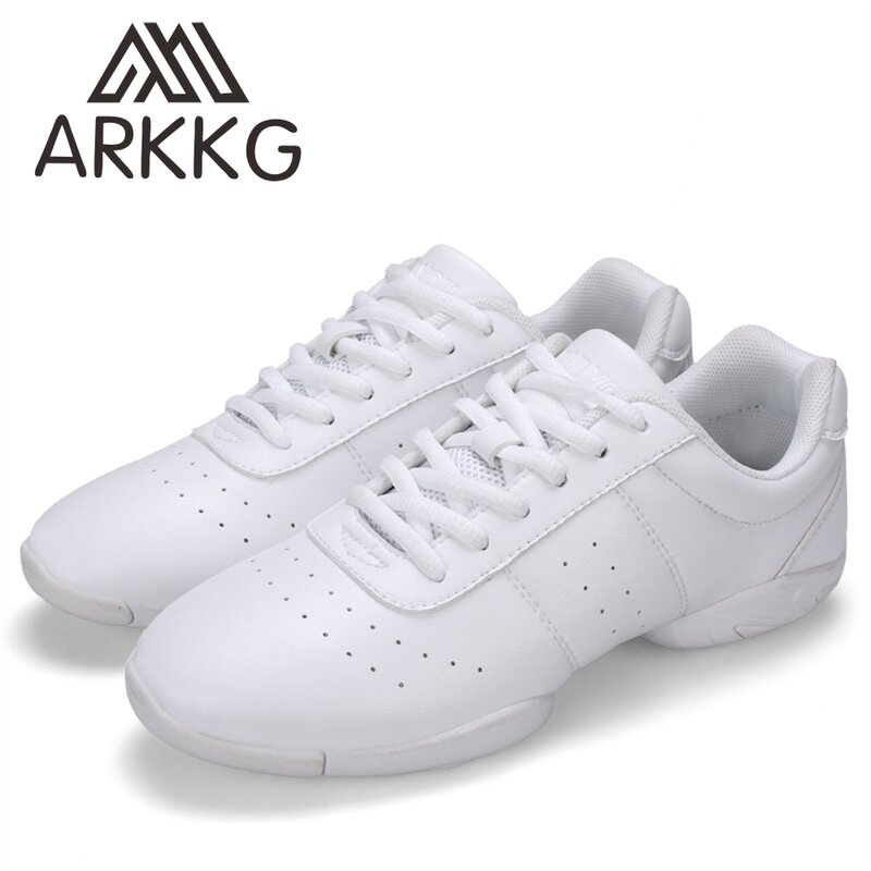 ARKKG-Sapatos de torcida para meninas, tênis preto, respirável, treinamento, dança, tênis, leve, tênis de competição, jovens