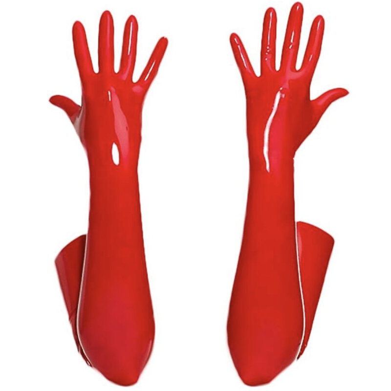 Sexy PU Faux Leather Skinny Long Glove Punk Rock Hip Hop Jazz Disco Dance Gloves Shiny PVC Latex Mittens Cosplay Accessory