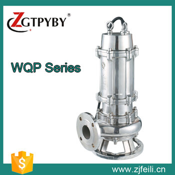 4" acid resistant 3 phase sump stainless hot water sewage pump WQP ac drain pump biogas diving 100m3h submersible sewage pump