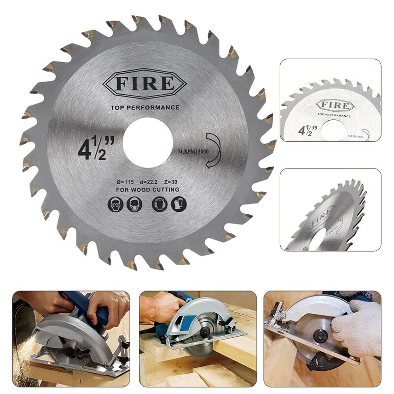 Disco de hoja de sierra Circular, herramienta de corte de madera de 4/4, 5/5 pulgadas, diámetro interior de 20mm, para herramienta rotativa de carpintería