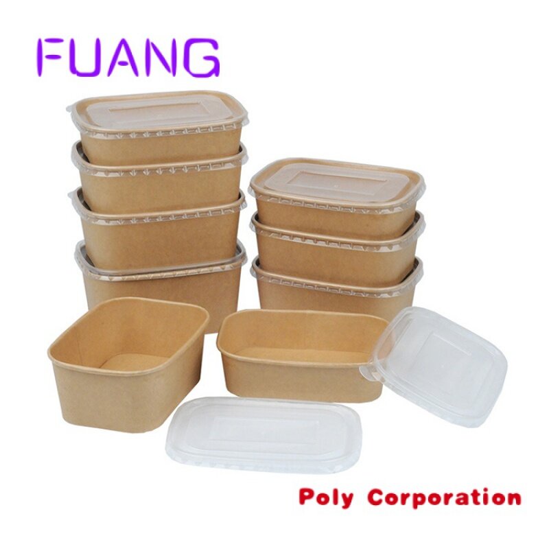 Custom  Factory wholesale biodegradable to go kraft food paper boxes custom printed take away food containers disposable food bo