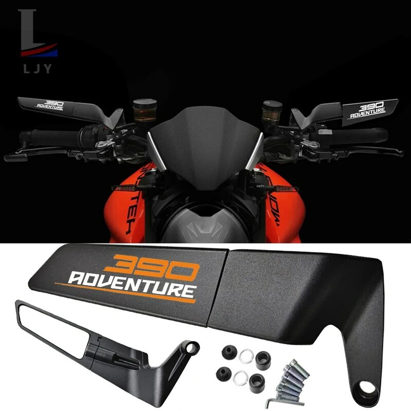 For KTM 390 ADVENTURE 390ADV 390adventure Ready to Race Motorcycle Mirrors Stealth Winglets Mirror Kit Rotate Adjustable Mirrors
