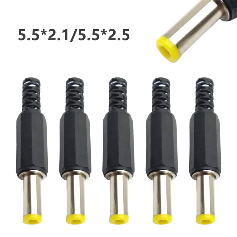 Durable Business Industrial DC Male Head Terminal Blocks Power Adapters Security Cameras Strip Yellow Sound Fork