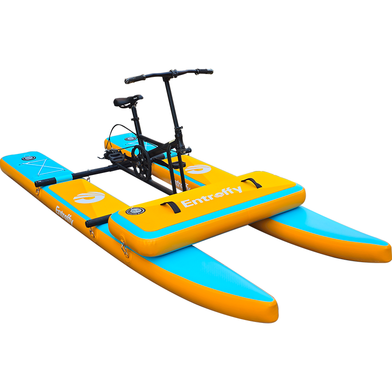 Bicicleta de agua inflable para 2 adultos, bicicleta de agua flotante para exteriores, color naranja, gran oferta, 2023