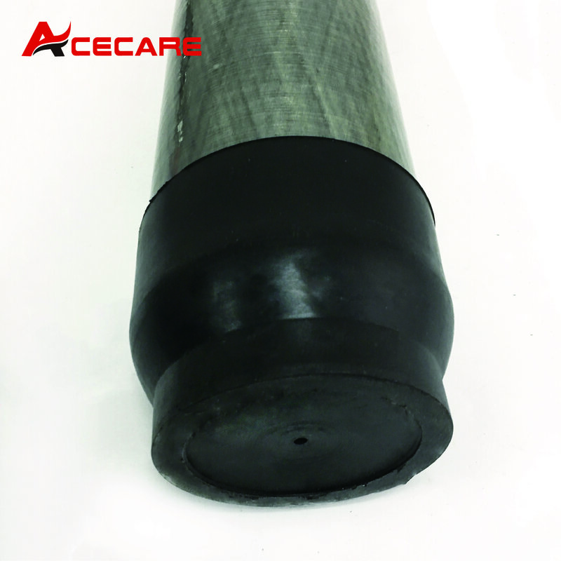 ACECARE-cilindro de fibra de carbono CE 3L, 4500Psi M18 * 1,5, tamaño de rosca con protecciones de goma