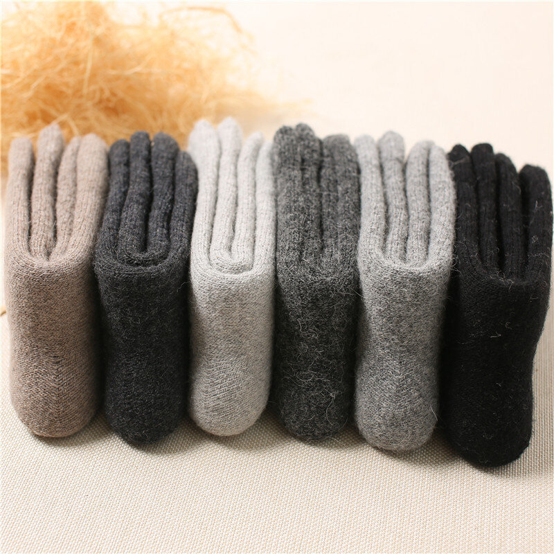 Calcetines gruesos de lana merina para hombre y mujer, medias cálidas de felpa, para invierno, para Navidad, contra el frío y la nieve, novedad de 2022
