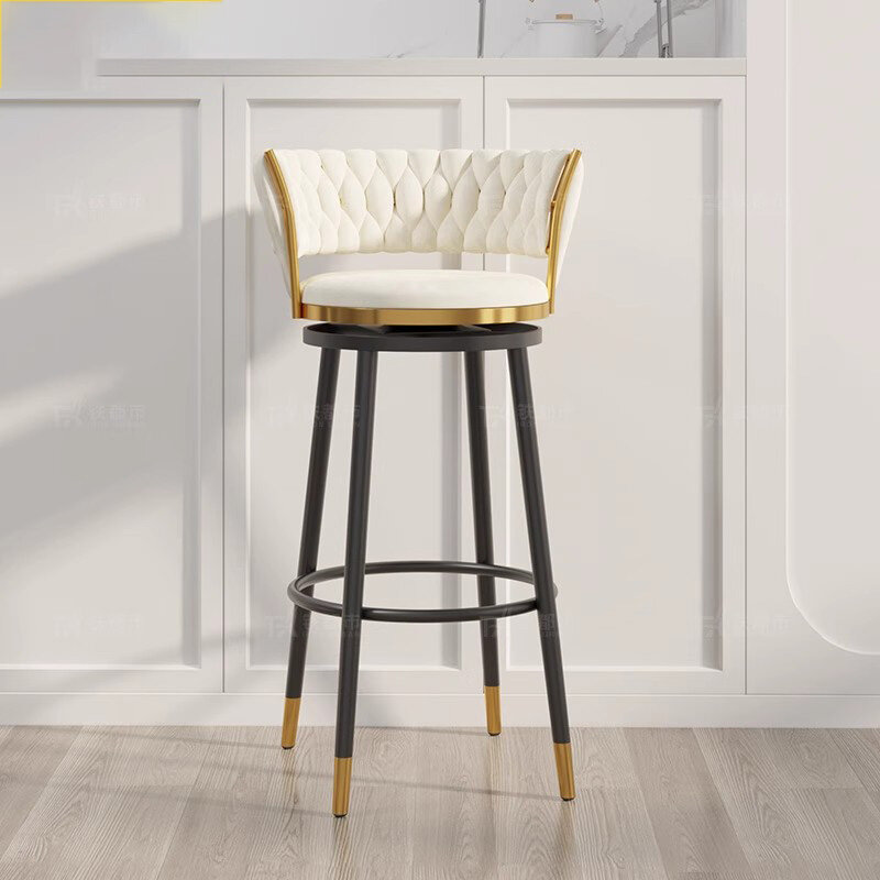 Złote krzesła barowe składana wyspa Nordic lekki stołek warsztatowy obrotowy nowoczesne Taburetes Altos Cocina designerskie meble