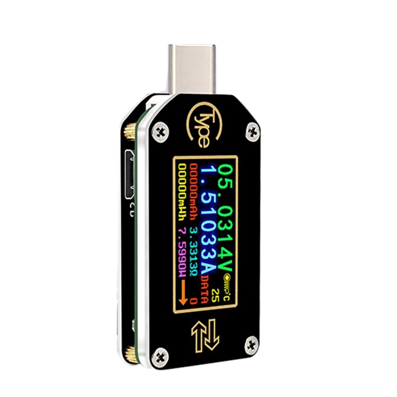 Typ-C PD wyzwalacz amperomierz miernik pojemności USB 2-drożny pomiar ładowarka Tester LCD