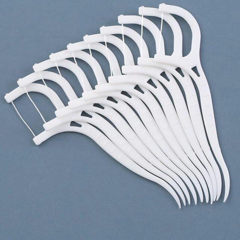 100/50pcs Dental Floss Ultra-fine Plastic Toothpick Disposable Floss Portable Toothpicks Tooth Floss Cleaning Oral Care