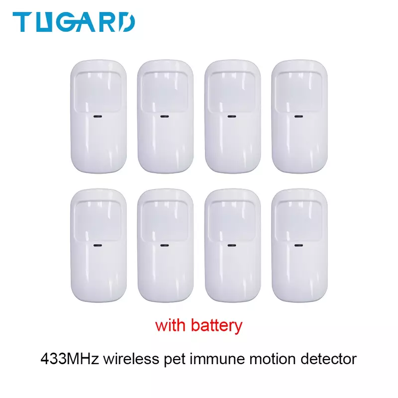 TUGARD P10 433MHzワイヤレスアンチペット赤外線検出器PIRモーション検出器センサースマートホームセキュリティホストアラームアクセサリ