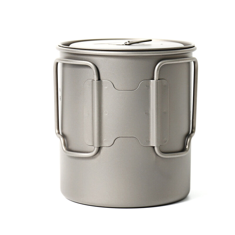 Титановый горшок TOAKS-750, Ультралегкая уличная кружка с крышкой и складной ручкой, посуда для кемпинга, 750 мл, 103 г
