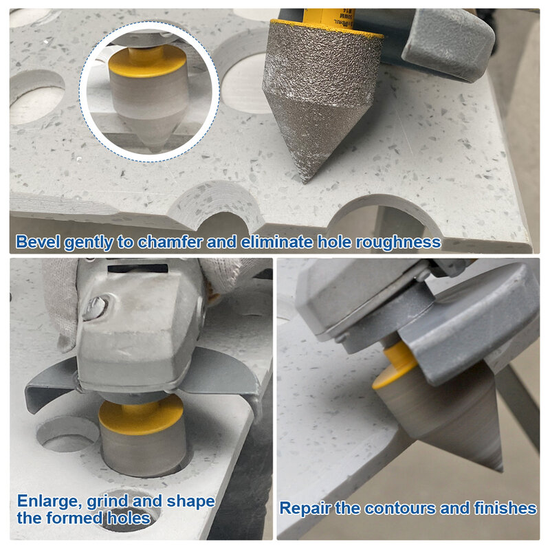 HIGHDRIL Drilling Finger Millling Bit Hole saw Diamond Chamfer Bit Milling Bits For Shaping Hole Porcelain Ceramic Marble Tile