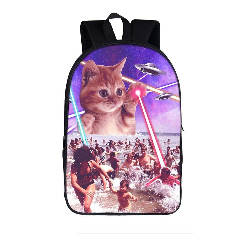 Kawaii Galaxy Unicorn Cat School Bags per adolescenti ragazze ragazzi zaino donna uomo borse per Laptop zaino per animali zaino Casual